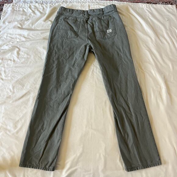 Eddie Bauer Green Grey Jean Pant Trouser Men's Sz 36x34 Tall - Picture 5 of 9